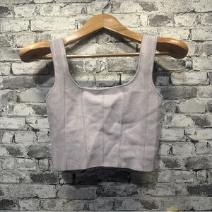 EUC All Row Stylish Women's Sleeveless Crop Top in Gray Size M